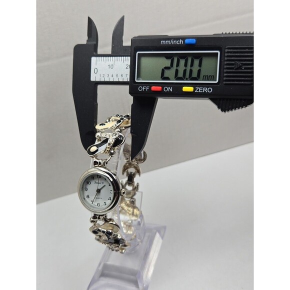 Vintage Jennie B Flip Flop Sandal Charm Bracelet Watch Quartz New Battery Summer main image 9